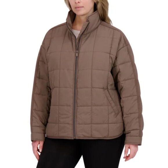 NWT Roxy Women's Quilted Jacket, Brown (Expresso) - Picture 9 of 11